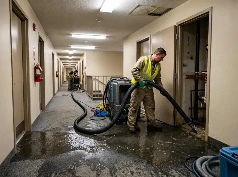 multi-unit-apartment-hallway-f-005 — frequently asked questions, Emergency Burst Pipe Water Extraction & Removal in Reinhold…